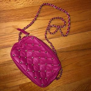 Hot pink cross body purse